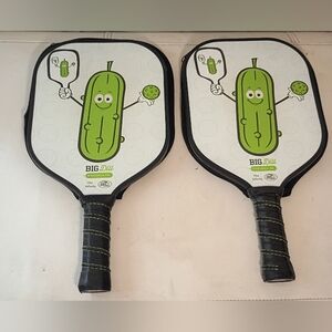 Big Dill Infinity Fiberglass Pickleball Paddle Set w/Neoprene Case UNISEX PAIR